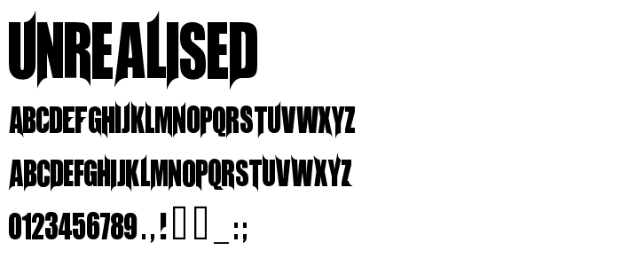 Unrealised font