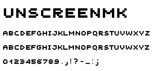 UnscreenMK font