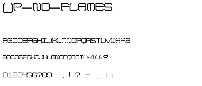 Up No Flames font