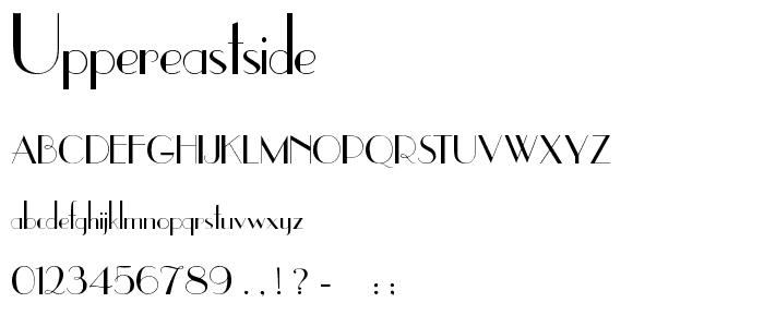 UpperEastSide font