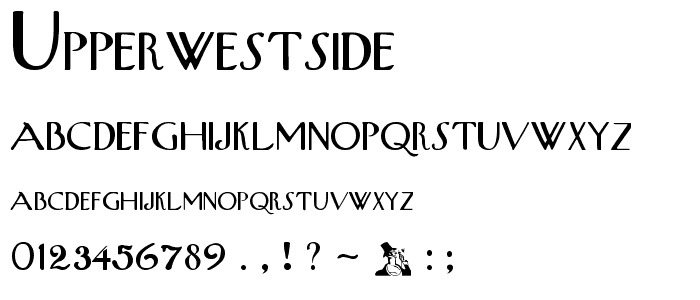 UpperWestSide font