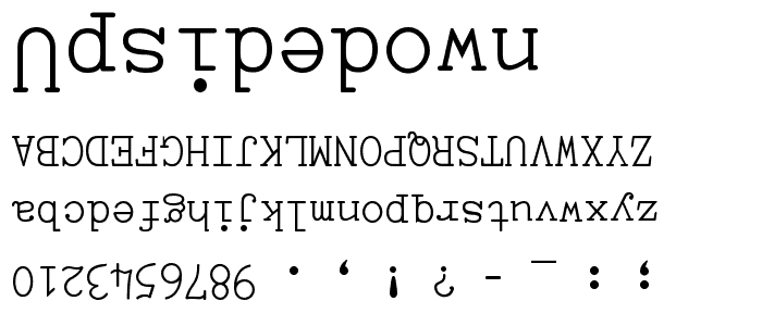 UpsideDown font