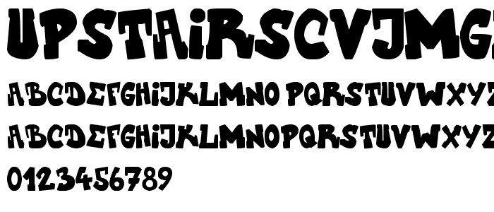 UpstairsCVJMgraff font