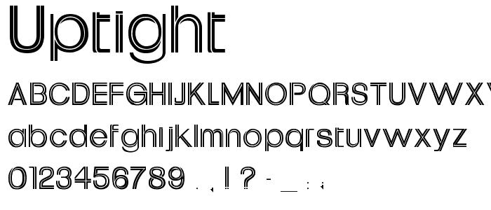Uptight font