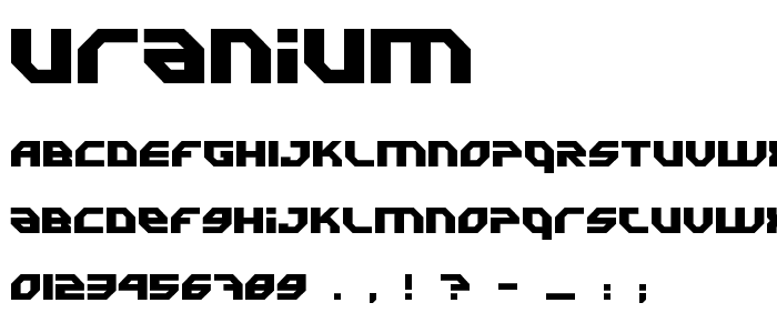 Uranium font