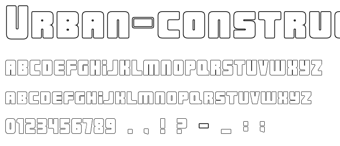 Urban Constructed Outline font