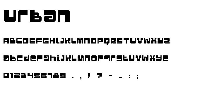Urban font