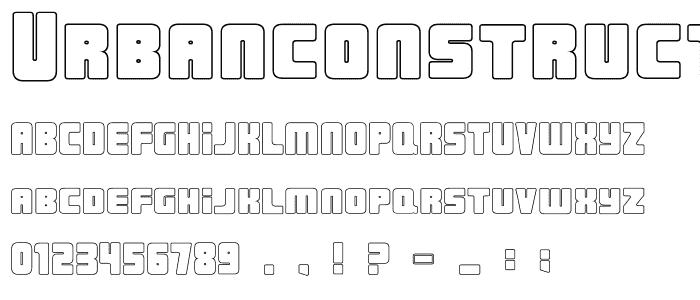 UrbanConstructed Outline font