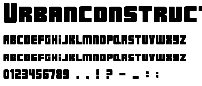 UrbanConstructed font