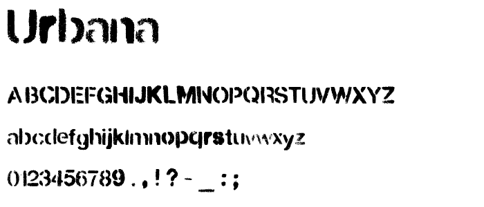 Urbana_ font