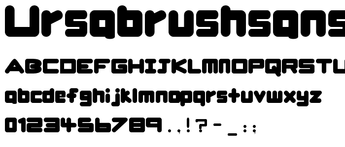 UrsaBrushSans font