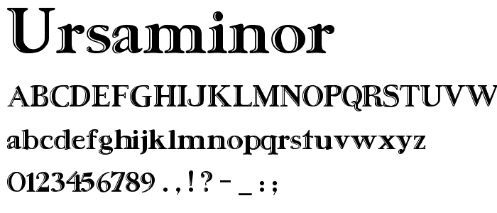 Ursaminor font