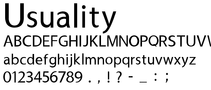 Usuality font