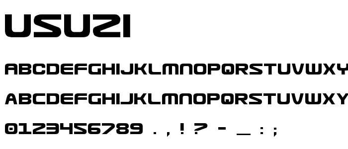 Usuzi font