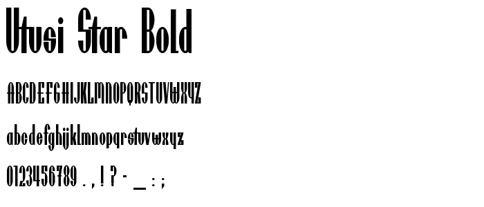 Utusi Star Bold font