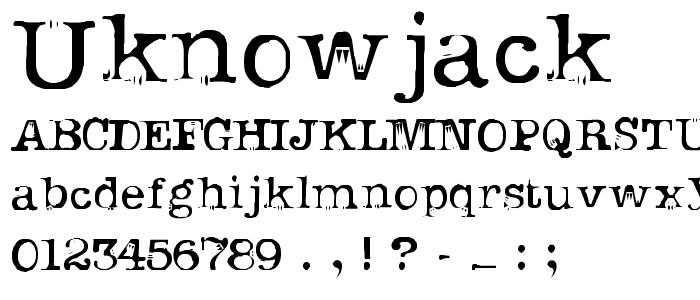 uknowjack font