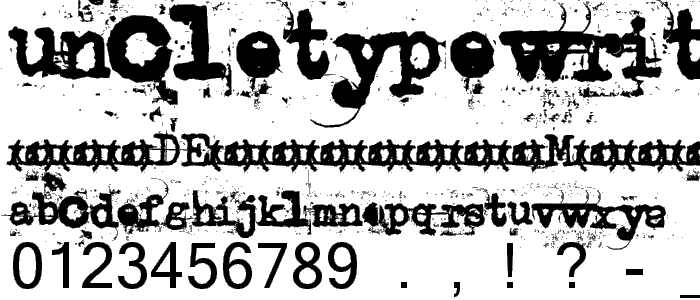 uncletypewriter font