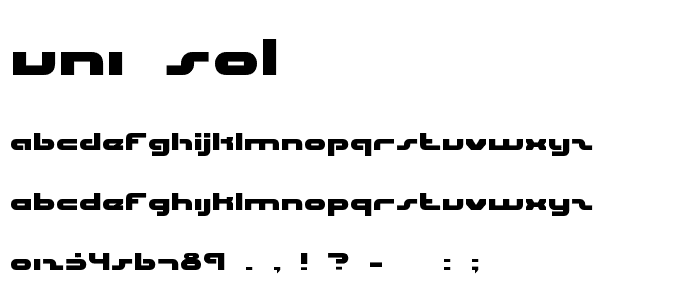 uni-sol font