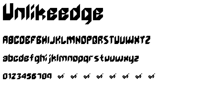 unlikeEdge font