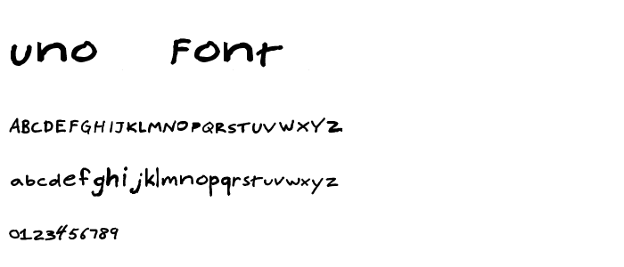 uno font