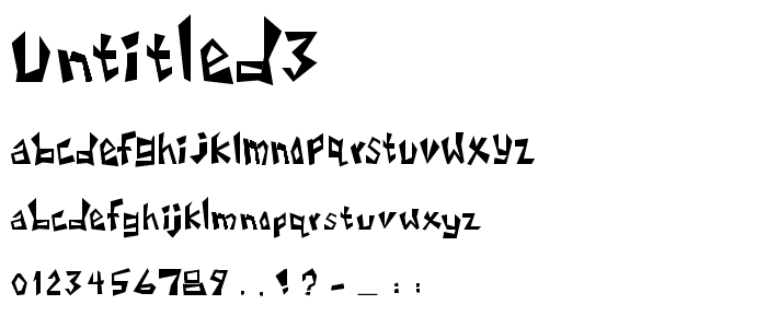 untitled3 font