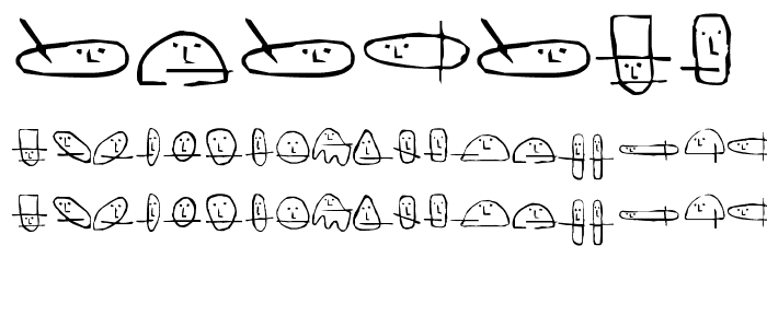 unusual suspects ( square eyes ) Font — Free Heads Dingbats font ...