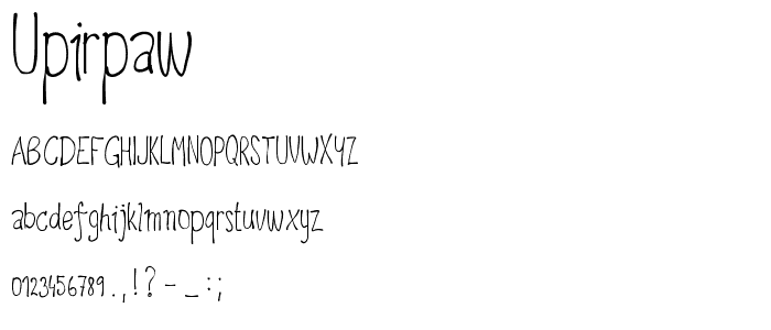 upirpaw font