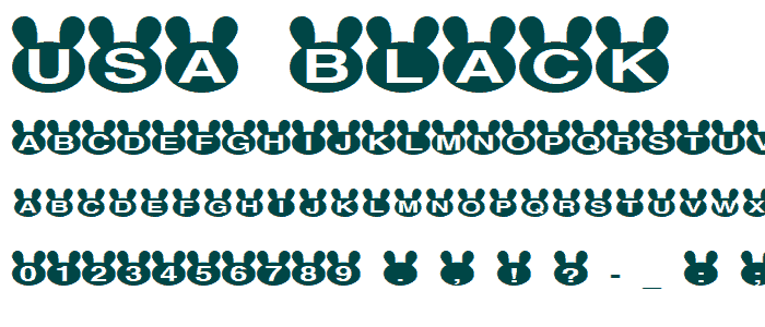usa Black font