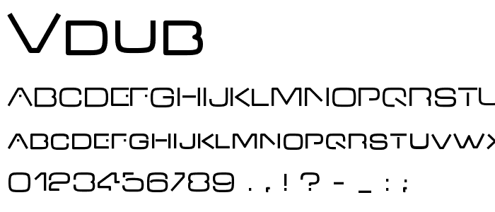 VDub font