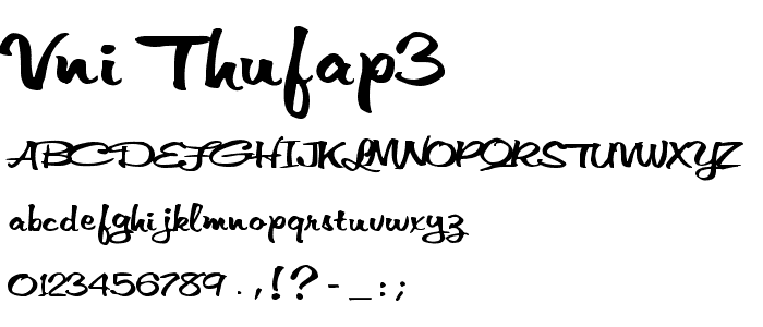 VNI-Thufap3 font