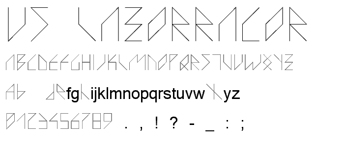 VS_LazorRacor font