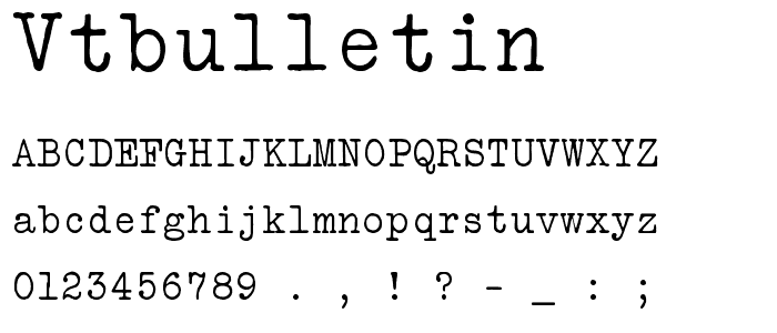 VTBulletin font