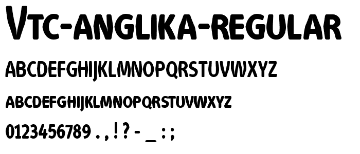 VTC Anglika Regular font
