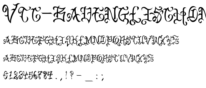 VTC-BadEnglischOne font