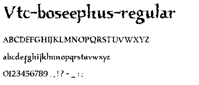 VTC Boseephus Regular font