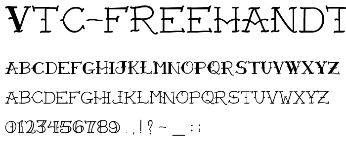 VTC-FreehandTattooOne font