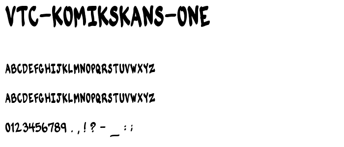 VTC-KomikSkans-One font