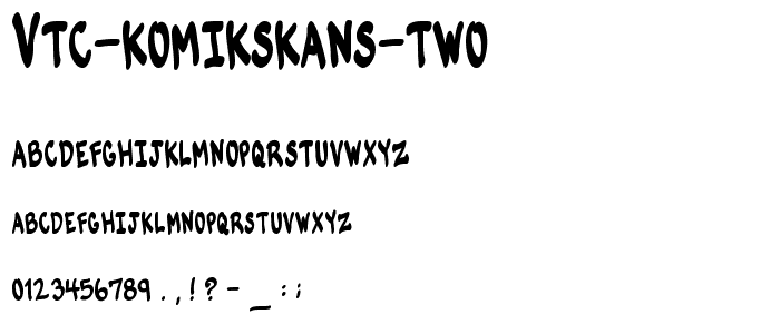 VTC-KomikSkans-Two font