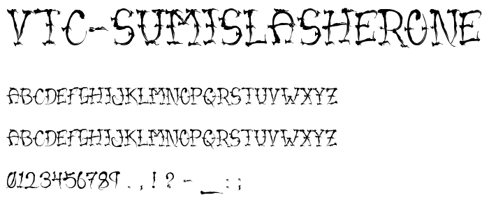 VTC-SumiSlasherOne font