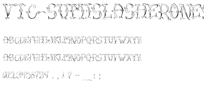 VTC SumiSlasherOneSkinned font