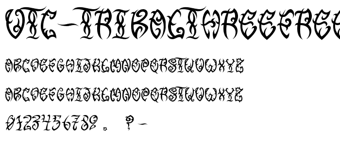 VTC-TribalThreeFree font