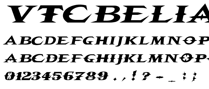 VTCBelialsBladeItalic font