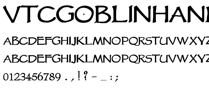 VTCGoblinHandBold font