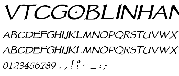 VTCGoblinHandItalic police