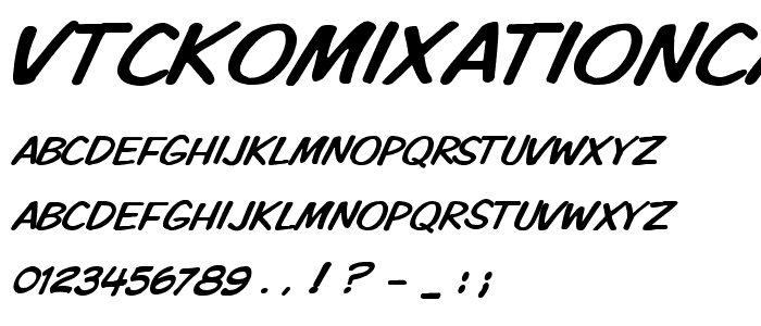 VTCKomixationCapsItalic font