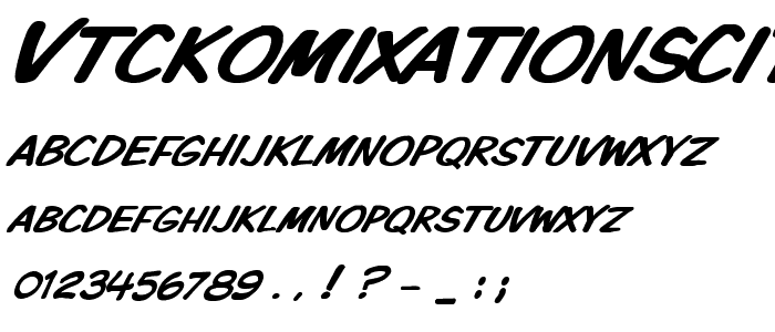 VTCKomixationSCItalic font