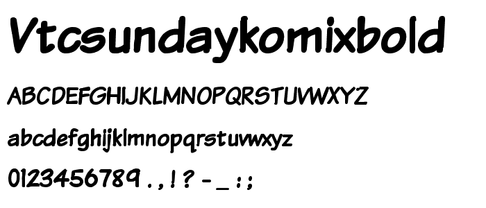 VTCSundaykomixBold font