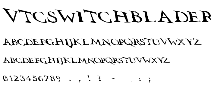 VTCSwitchbladeRomanceSloppyDrunk font