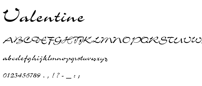 Valentine font