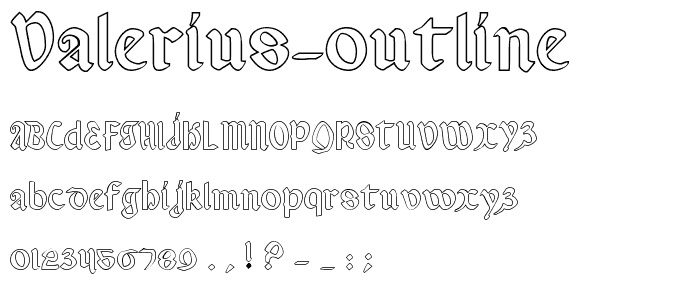 Valerius Outline font